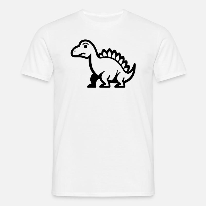 Dinosaurier - Männer T-Shirt - Weiß