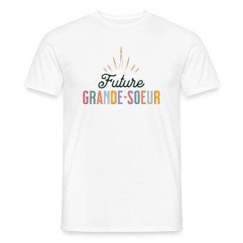 Zukünftige große Schwester 2025 Ich werde eine große Schwester - Männer T-Shirt - Weiß - Vorne - AI Model Male 178 dark (178cm)
