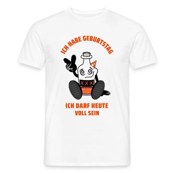 Ich habe Geburtstag, ich darf heute voll sein. - Männer T-Shirt - Weiß - Vorne - AI Model Male 178 dark (178cm)