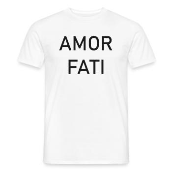 Cupid Fati - Love your destiny - Nietzsche - Men's T-Shirt - white - Front - AI Model Male 178 dark (178cm)