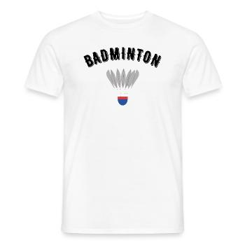 badminton - T-shirt homme - blanc - Devant - AI Model Male 178 dark (178cm)
