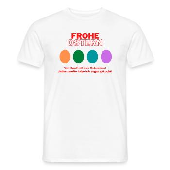 Rohe Oster Eier - Männer T-Shirt - Weiß - Vorne - AI Model Male 178 dark (178cm)