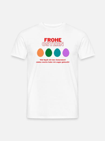 Rohe Oster Eier - Männer T-Shirt - Weiß