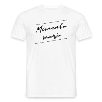 Memento Mori - die Vergänglichkeit des Lebens - Männer T-Shirt - Weiß - Vorne - AI Model Male 178 dark (178cm)