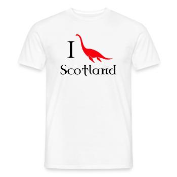 I heart Scotland - Men's T-Shirt - white - Front - AI Model Male 178 dark (178cm)