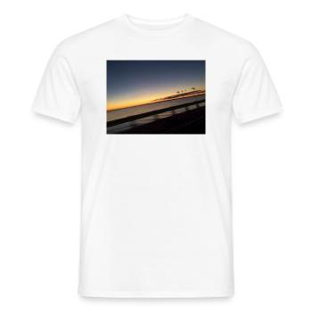Coucher de soleil - T-shirt homme - blanc - Devant - AI Model Male 178 dark (178cm)