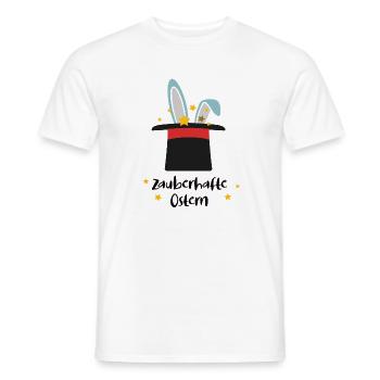Ostergruß Zauberhafte Ostern Frohe Oster Hasenohr - Männer T-Shirt - Weiß - Vorne - AI Model Male 178 dark (178cm)