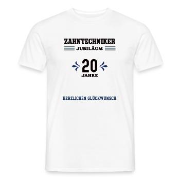 Zahntechniker 20 Jahre Jubiläum zwanzig jähriges - Männer T-Shirt - Weiß - Vorne - AI Model Male 178 dark (178cm)