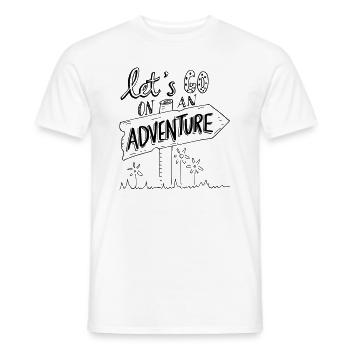 lets go on an adventure - Männer T-Shirt - Weiß - Vorne - AI Model Male 178 dark (178cm)