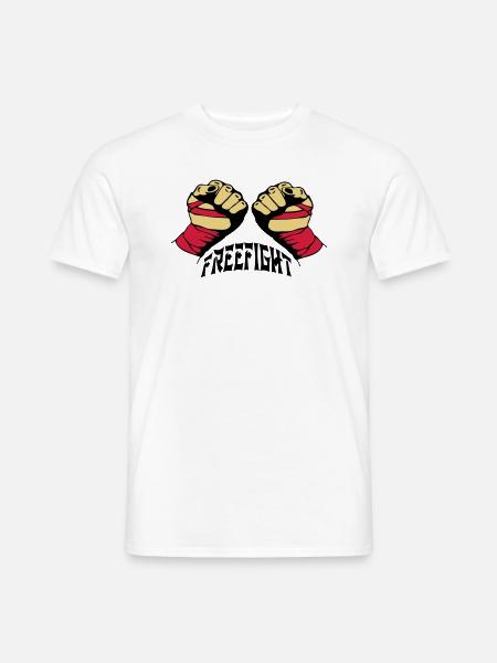 Freefight Fists - Männer T-Shirt - Weiß