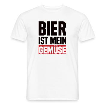 Bier Ist Mein Gemüse - Männer T-Shirt - Weiß - Vorne - AI Model Male 178 dark (178cm)