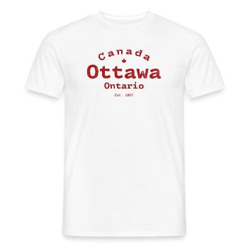 Ottawa - Canada - Ontario - Men's T-Shirt - white - Front - AI Model Male 178 dark (178cm)