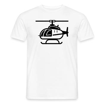 Helicopter - Men's T-Shirt - white - Front - AI Model Male 178 dark (178cm)