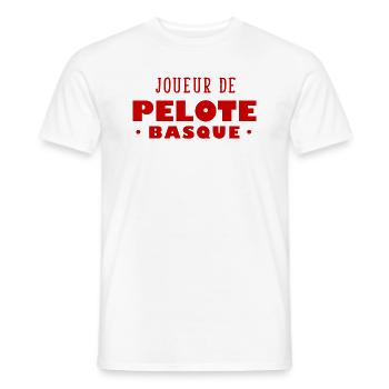 Pelote basque sport euskadi - T-shirt homme - blanc - Devant - AI Model Male 178 dark (178cm)