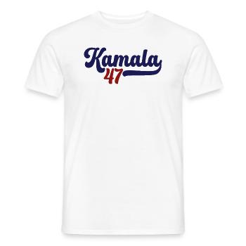 KAMALA HARRIS America - Men's T-Shirt - white - Front - AI Model Male 178 dark (178cm)