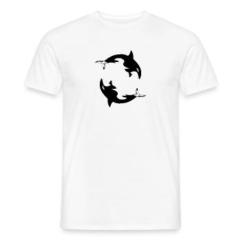Orca Orcinus orca - T-shirt homme - blanc - Devant - AI Model Male 178 dark (178cm)