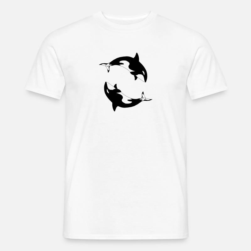 Schwertwal Orcinus orca - Männer T-Shirt - Weiß