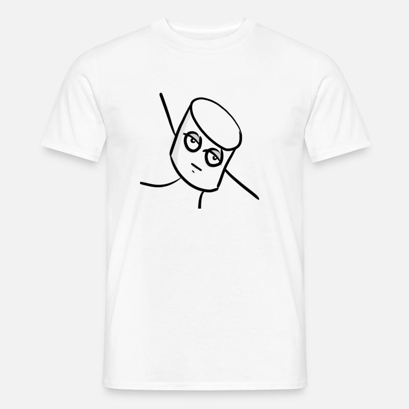 Marshmallow - Männer T-Shirt - Weiß