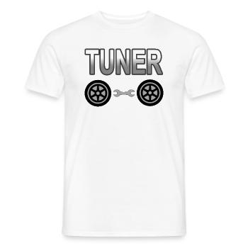 Voiture - T-shirt homme - blanc - Devant - AI Model Male 178 dark (178cm)