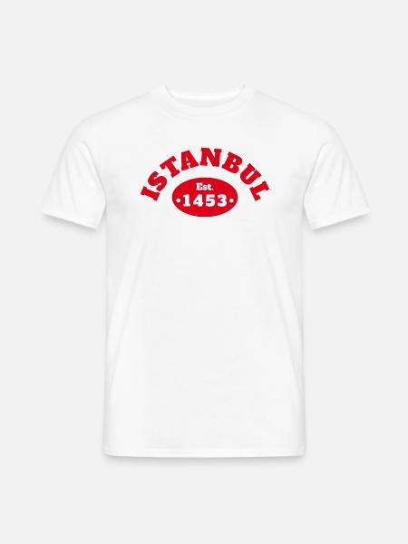 ISTANBUL EST. 1453 - TÜRKIYE - TÜRKEI - TURKEY - Männer T-Shirt - Weiß
