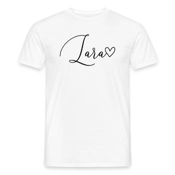 Lara Name Vorname Mädchen - Männer T-Shirt - Weiß - Vorne - AI Model Male 178 dark (178cm)