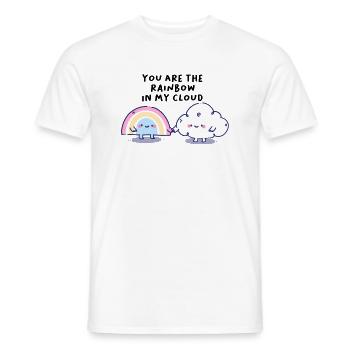 You are the Rainbow in my Clouds - Cute Kawaii - Männer T-Shirt - Weiß - Vorne - AI Model Male 178 dark (178cm)