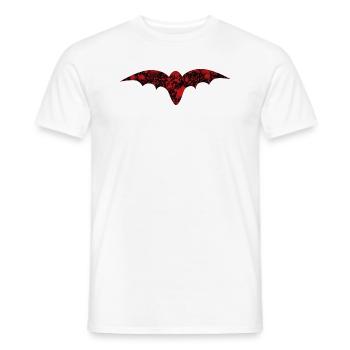 Éclaboussures de sang de chauve-souris d’Halloween - T-shirt homme - blanc - Devant - AI Model Male 178 dark (178cm)