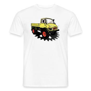 Unimog - Oldtimer - Offroad - Dispositif moteur universel - T-shirt homme - blanc - Devant - AI Model Male 178 dark (178cm)