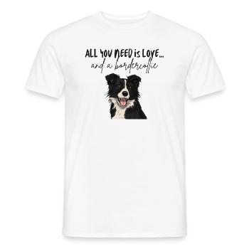 All you need is love and a bordercollie - Männer T-Shirt - Weiß - Vorne - AI Model Male 178 dark (178cm)