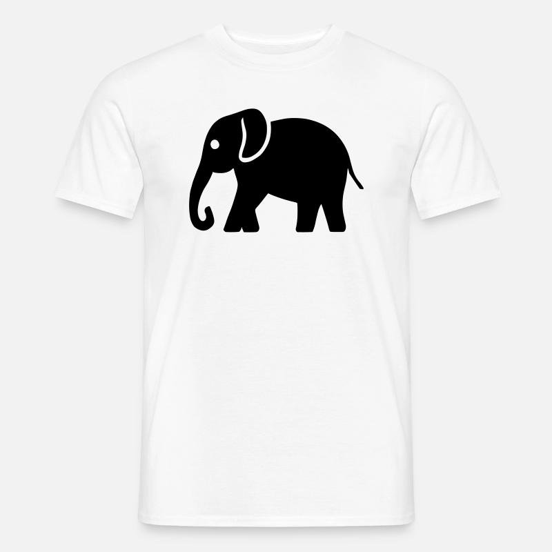 Elefant - Männer T-Shirt - Weiß