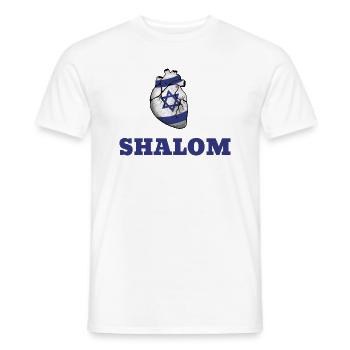 Shalom - Männer T-Shirt - Weiß - Vorne - AI Model Male 178 dark (178cm)