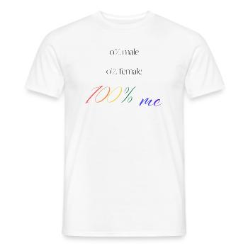 100% me - T-shirt homme - blanc - Devant - AI Model Male 178 dark (178cm)