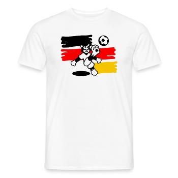 Soccer Cat Deutschland - Männer T-Shirt - Weiß - Vorne - AI Model Male 178 dark (178cm)