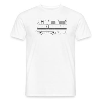 V180 BR 118 228 DR Ligne demi-gauche - T-shirt homme - blanc - Devant - AI Model Male 178 dark (178cm)