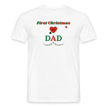 -Dad Christmas design- - Men's T-Shirt - white - Front - AI Model Male 178 dark (178cm)