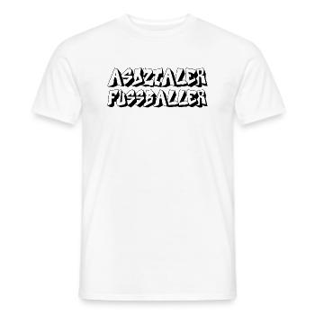 ASOZIALER FUSSBALLER - FUSSBALLFAN - FAN - DERBY - Männer T-Shirt - Weiß - Vorne - AI Model Male 178 dark (178cm)