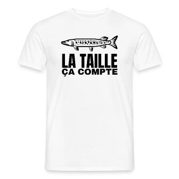 la taille ça compte - T-shirt homme - blanc - Devant - AI Model Male 178 dark (178cm)