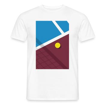Minimalist tennis field sports - Men's T-Shirt - white - Front - AI Model Male 178 dark (178cm)