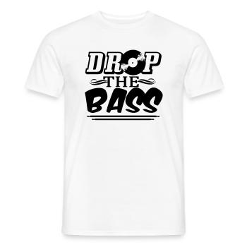 Déposez The Bass - T-shirt homme - blanc - Devant - AI Model Male 178 dark (178cm)