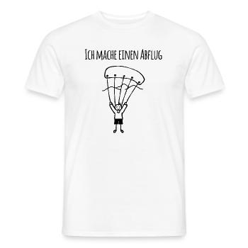 Gleitschirmflieger - Ich mache einen Abflug - Männer T-Shirt - Weiß - Vorne - AI Model Male 178 dark (178cm)