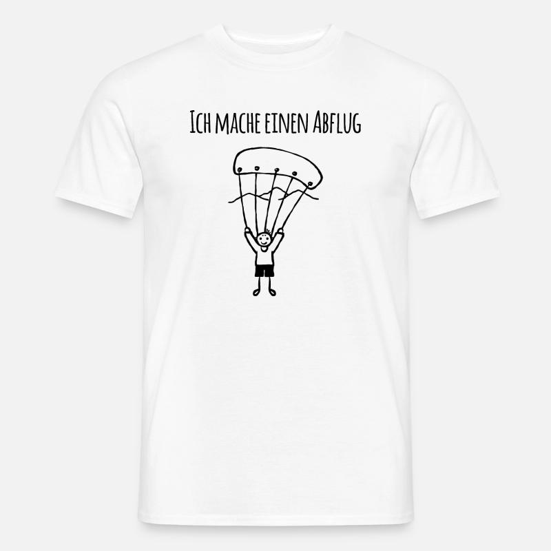 Gleitschirmflieger - Ich mache einen Abflug - Männer T-Shirt - Weiß