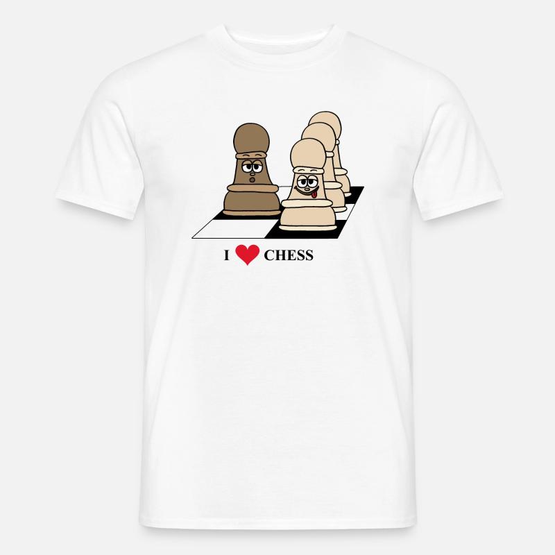 Schach, Bauer, Chess - Männer T-Shirt - Weiß