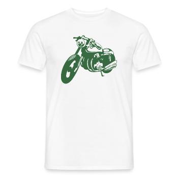 Green Cafe Racer - Gift - Idea - Men's T-Shirt - white - Front - AI Model Male 178 dark (178cm)