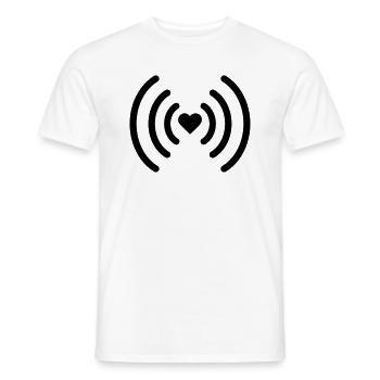 coeur - T-shirt homme - blanc - Devant - AI Model Male 178 dark (178cm)