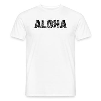 Aloha - Men's T-Shirt - white - Front - AI Model Male 178 dark (178cm)