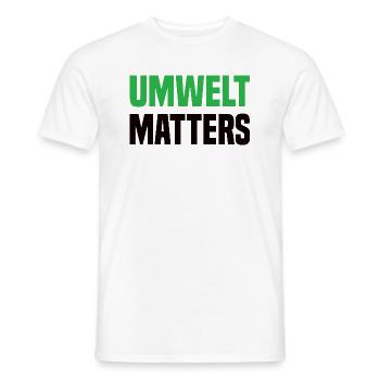 Umwelt Matters Klimawandel - Männer T-Shirt - Weiß - Vorne - AI Model Male 178 dark (178cm)