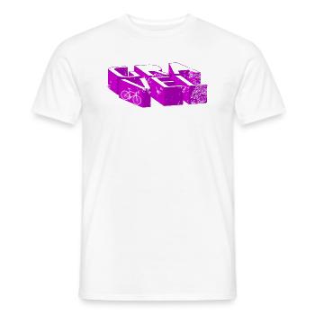 Gravel, VTT, passion vélo, cycliste - T-shirt homme - blanc - Devant - AI Model Male 178 dark (178cm)
