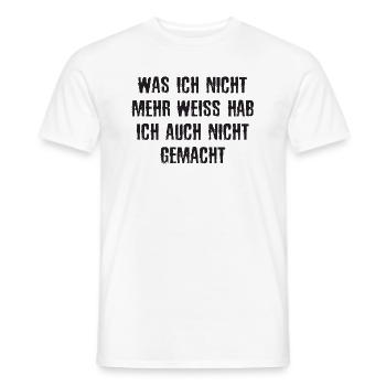 was ich nicht mehr weiss - Männer T-Shirt - Weiß - Vorne - AI Model Male 178 dark (178cm)