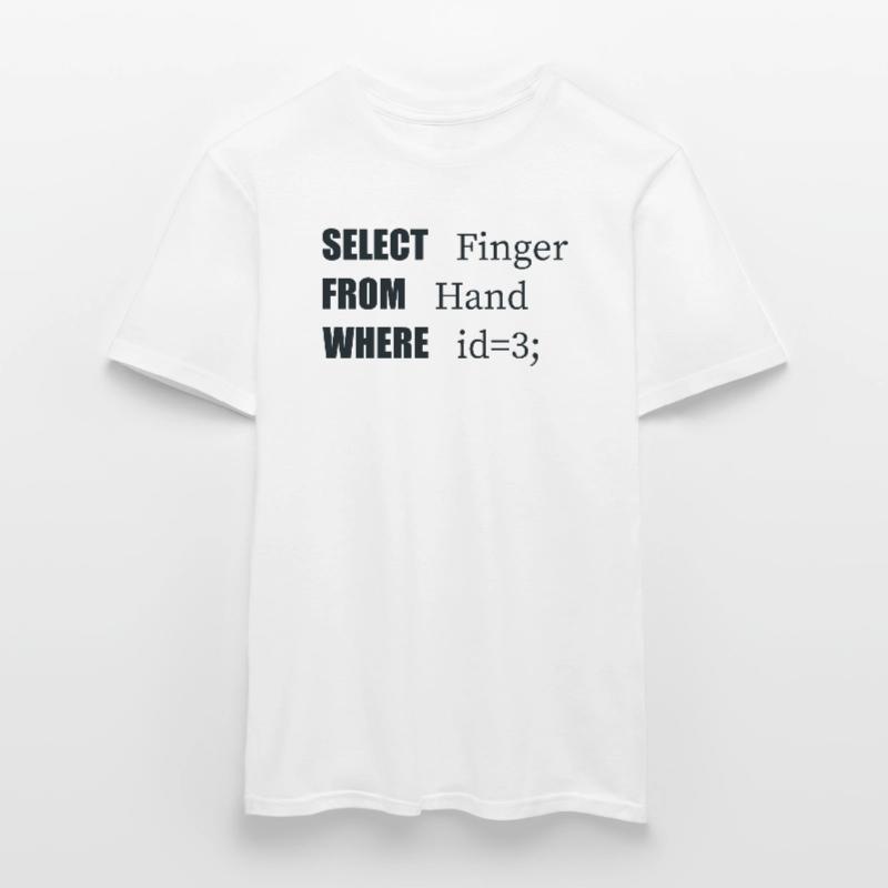 Hand Select Finger, Funny code. Coders Language Men’s T-shirt
