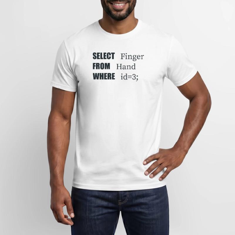Hand Select Finger, Funny code. Coders Language Men’s T-shirt